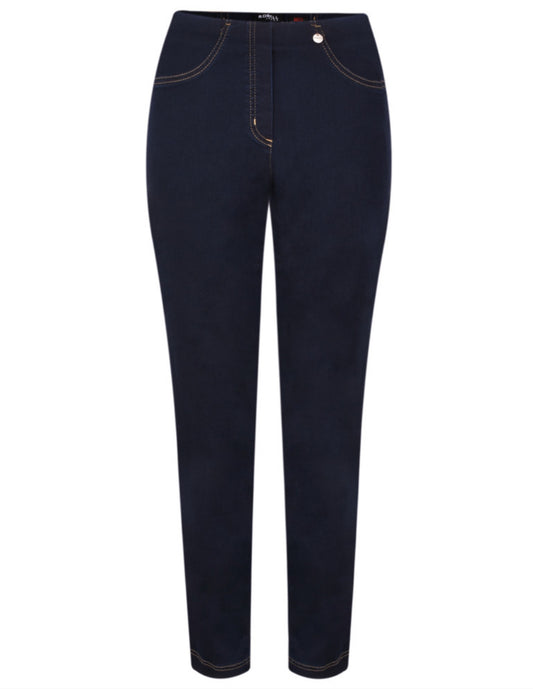 51580-5448/690 Bella Full length Jeans Navy/Stitching