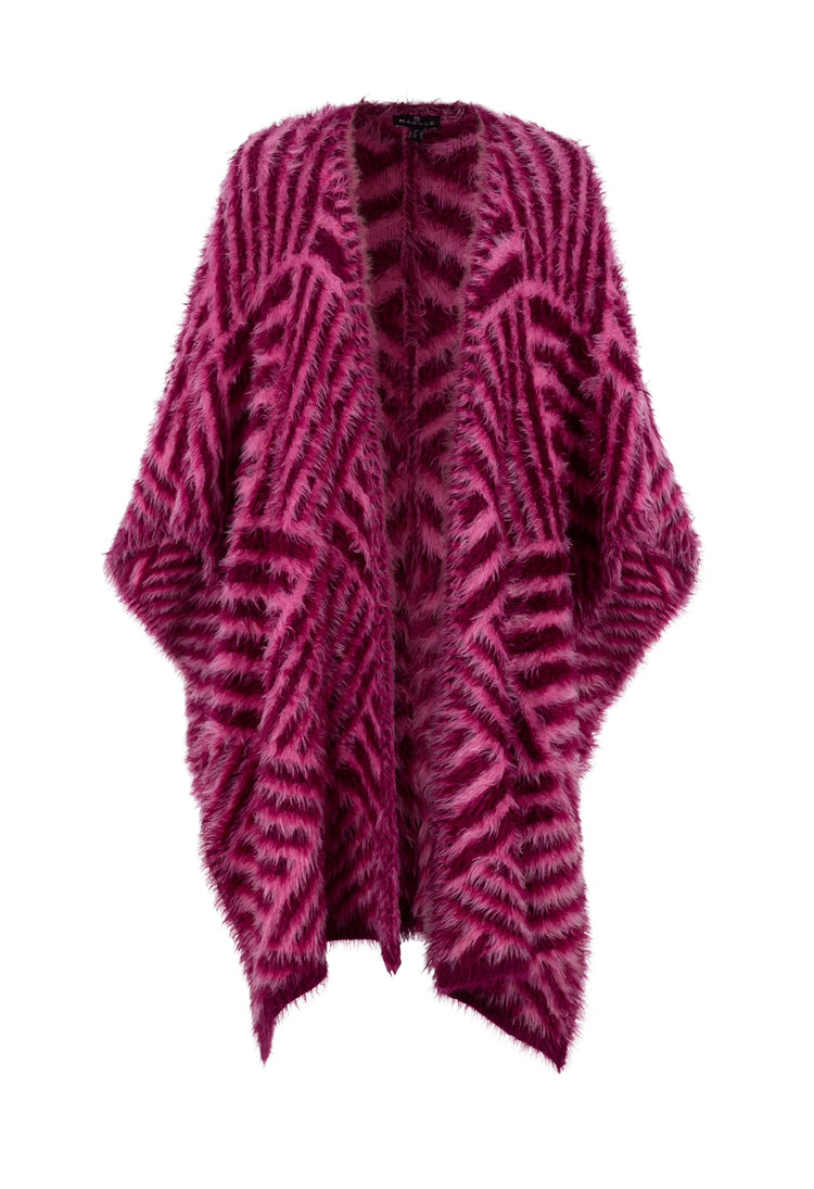 Marble 7137-207 Berry Feather Yarn Cape