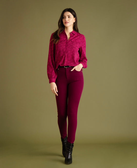 Marble 2402-205 Berry Full Length Jeans