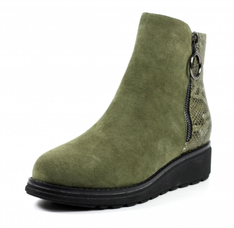 Alder Wedge Ankle Boot Green