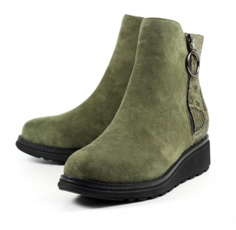 Alder Wedge Ankle Boot Green