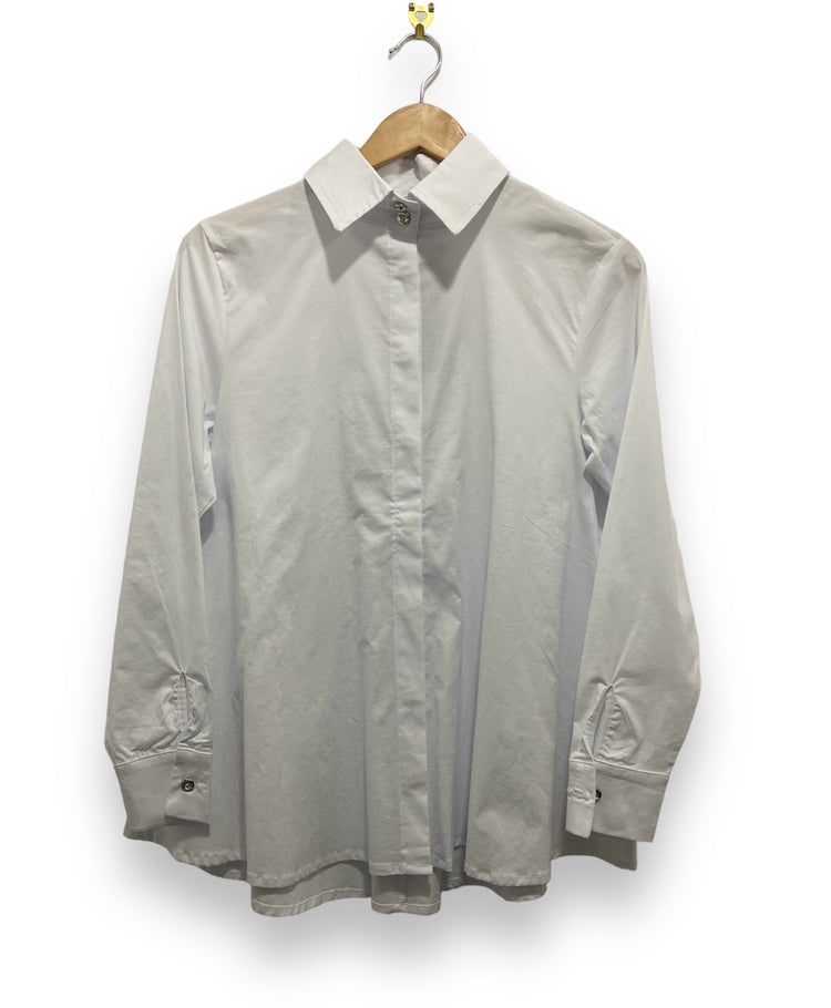 Kozan White Zip Embellished Shirt