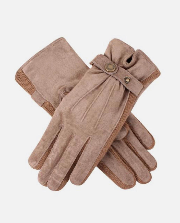 Laura Suede Walking Gloves Oatmeal