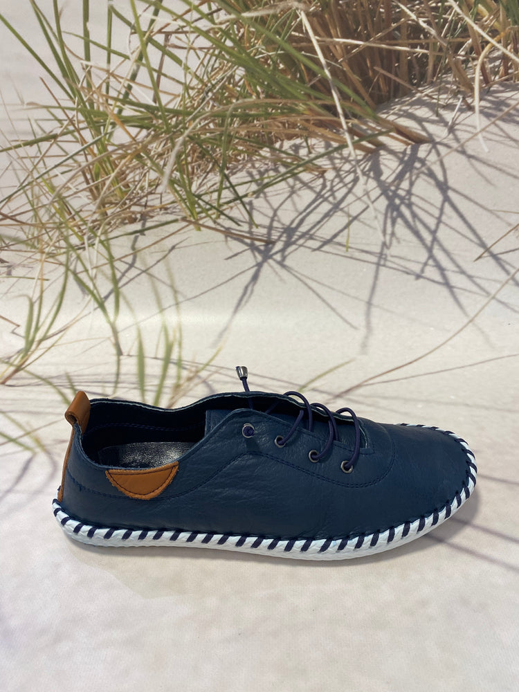 St Ives Leather Navy