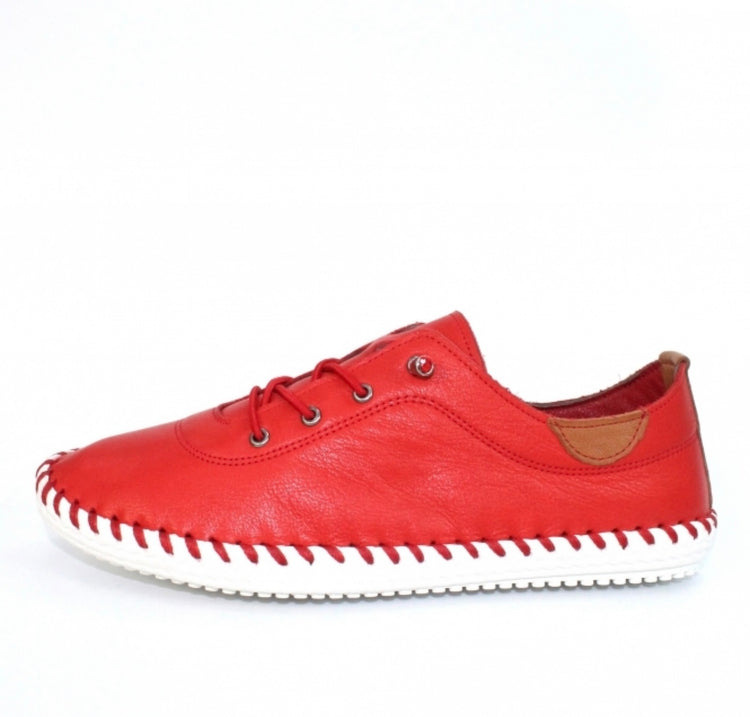 St Ives Leather Red