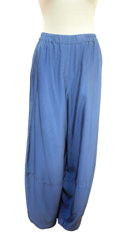 Grizas Silk/Bamboo Trousers Slate Blue